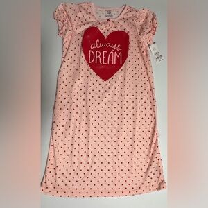 Carter's Pink Nightgown with Red Polka Dots